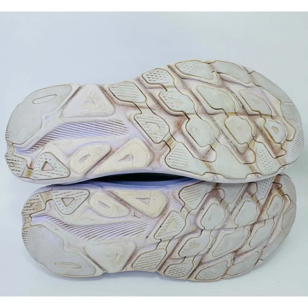 Hoka One One Clifton 9 Shoes Womens Size 12B White Purple 1127896 SGLW Comfort